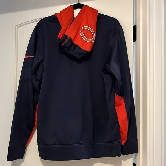 Chicago Bears Nike Therma Fit Full Zip Hooded Jacket Blue Orange Size L - Picture 5 of 11